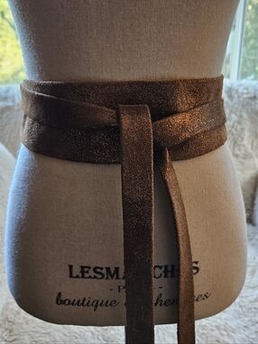 ADA Suede Metallic Wrap Belt